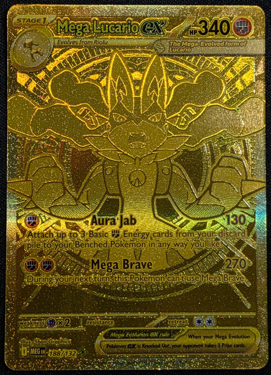 Mega Lucario ex - 188/132 - Mega Evolution - Lightly Played